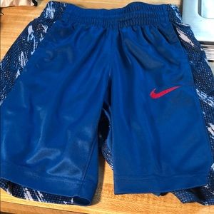 Blue and red Nike shorts